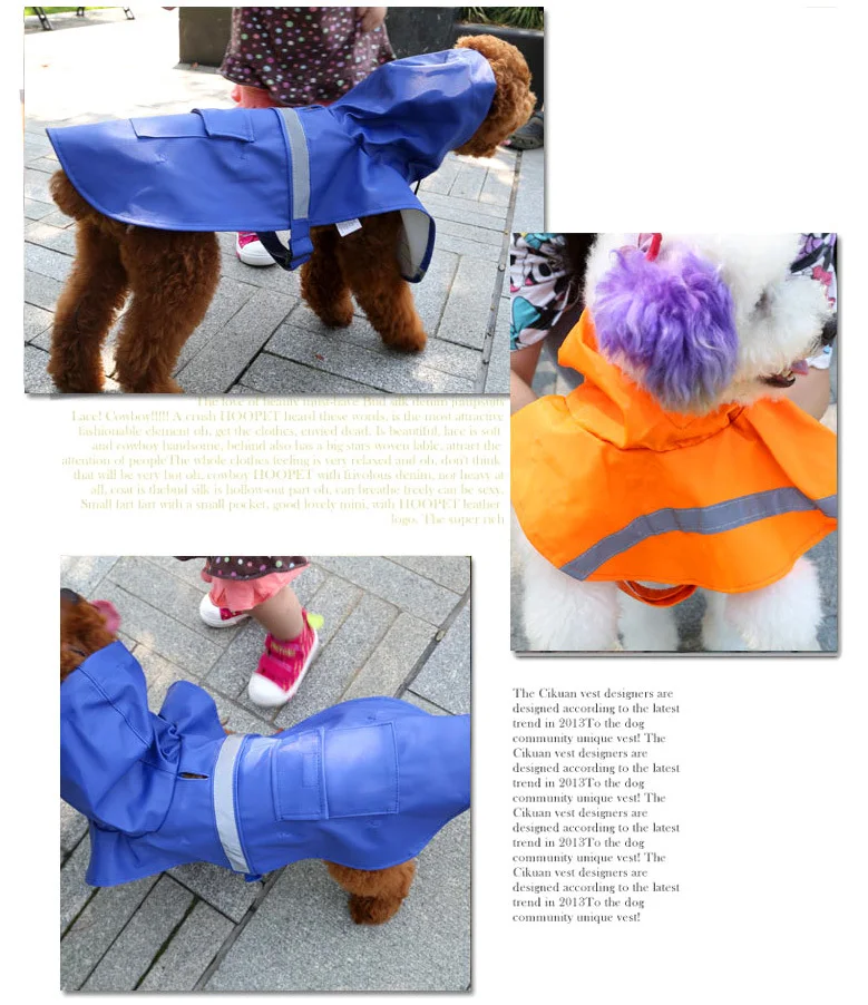 XS-XXL большой дождевик для больших собак ПЭТ нарядная одежда для собак Дождевик куртка дождевик водонепроницаемый плащ дождевик продукт для улицы