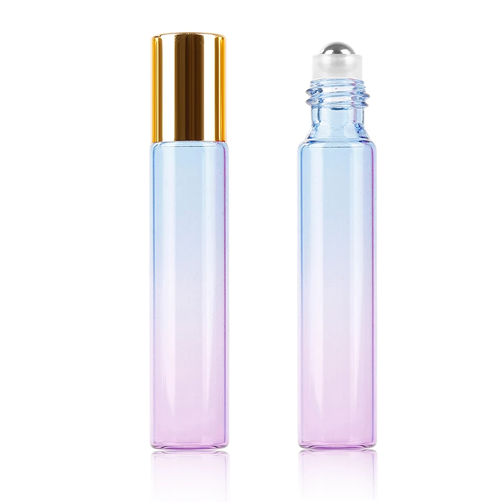 Travel Empty Perfume Roller Ball Bottle 10ml Gradient Colorful 1PC/10ML