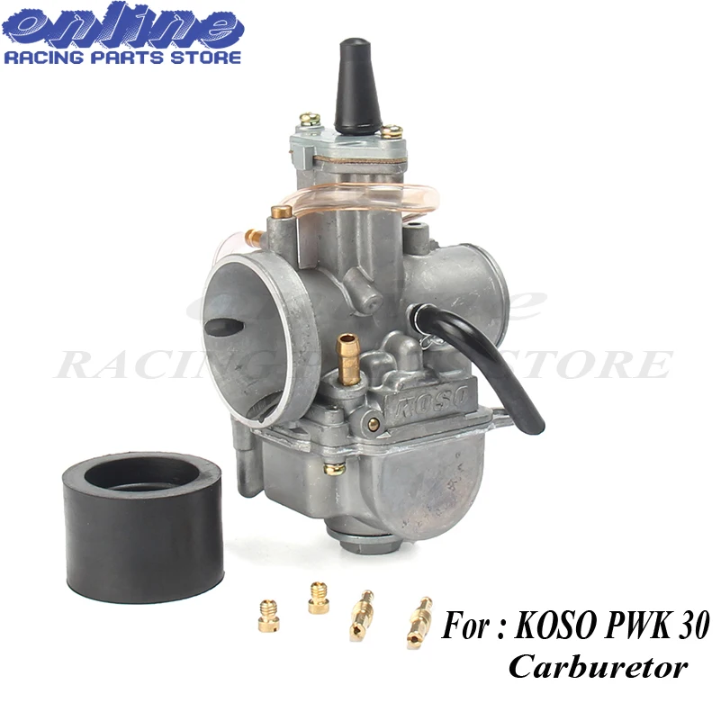 

30mm Carb for koso pwk30 carburetor Carburador with power jet fit on 2T/4T engine racing motorcycle