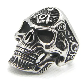 

Support Dropship Newest Size 7-13 Skulll Cool Ring 316L Stainless Steel Fashion Jewelry Skull Punk Man Ring