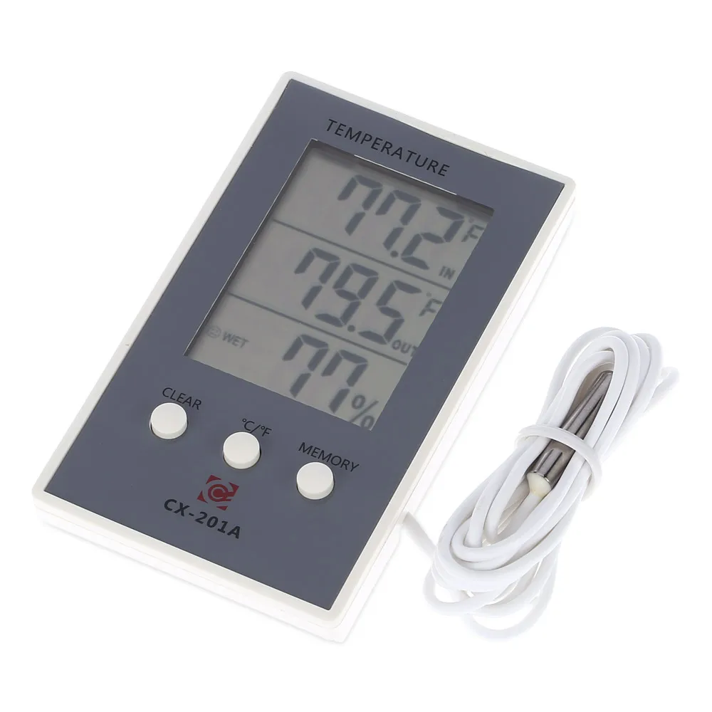 

LCD Digital Indoor/Outdoor Thermometer Hygrometer Temperature Humidity Measurement Max Min Value Display