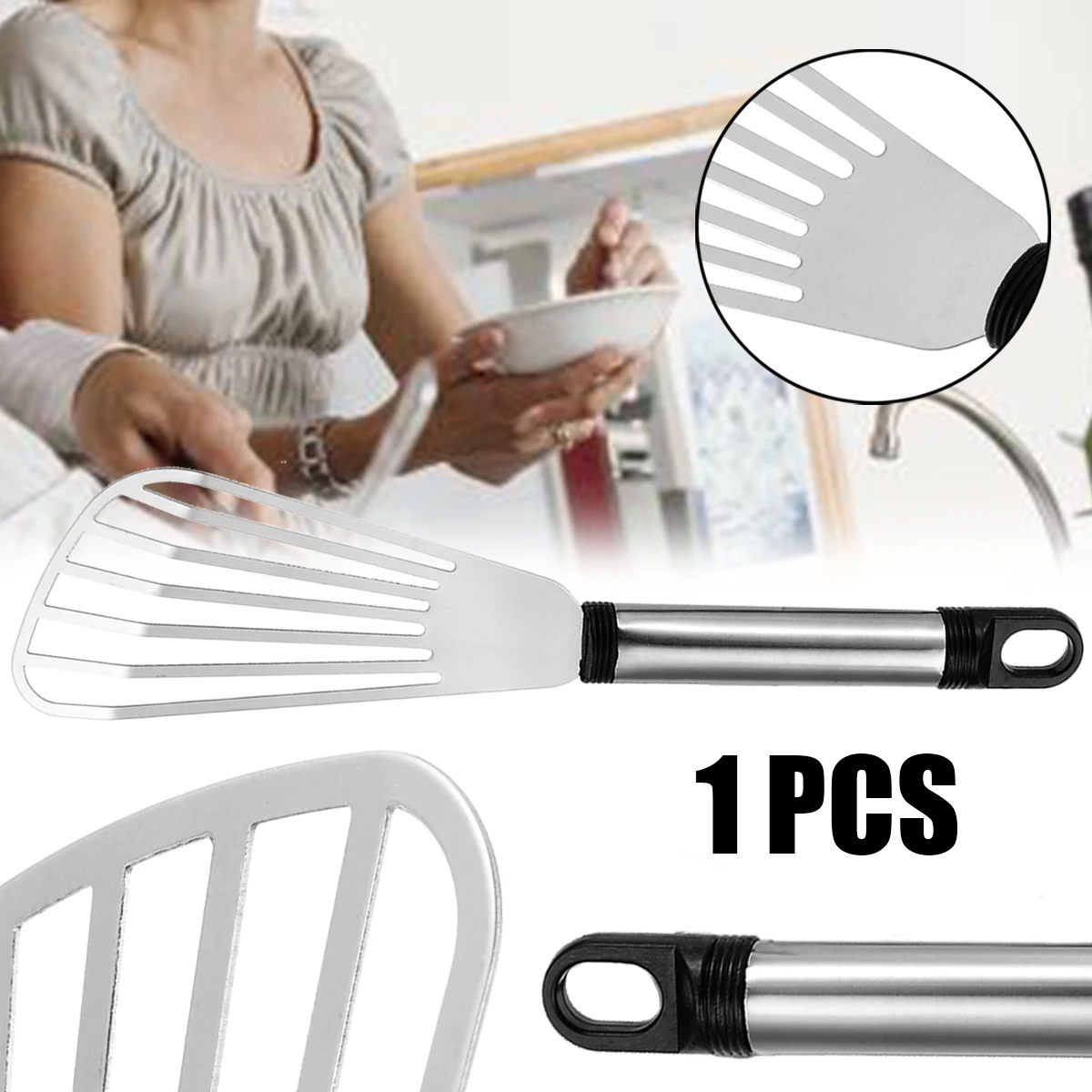 1pc Stainless Steel Fish Turner Spatula 25cm Fish Frying Shovel Kitchen Cooking Utensils Mayitr