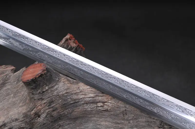 Китайская династия Хань 1060 Высокоуглеродистая сталь полностью ручная работа сложенный и отполированный Прямой полный тан лезвие коллекция меч