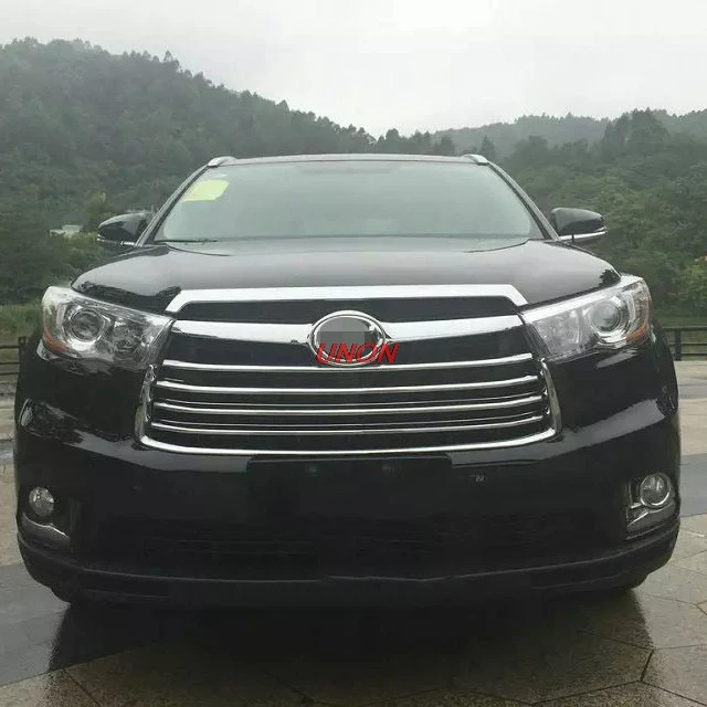 

Car head grill net trims for toyota highlander 2015 2016 2017 front hood bonnet LIP MOLDING COVER TRIM
