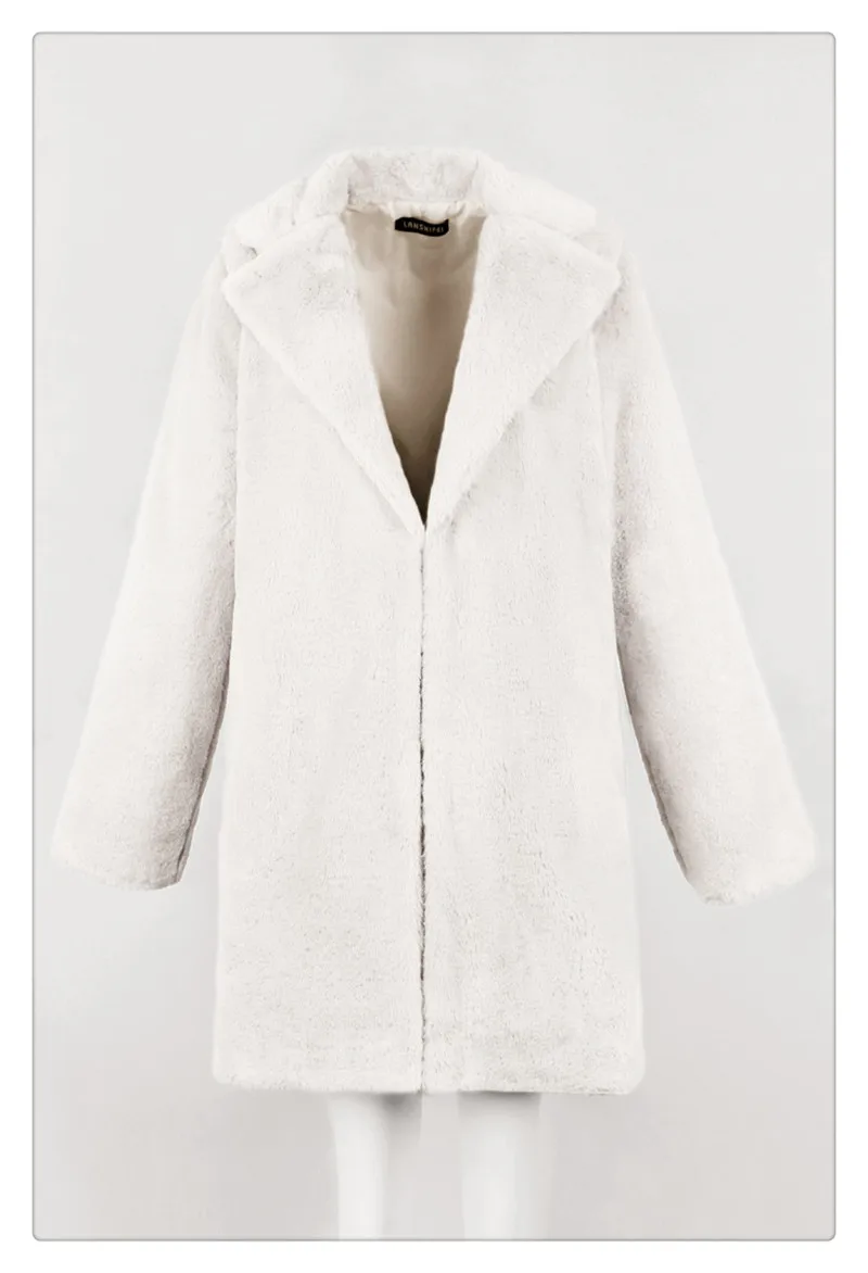 Imitation fur coat 2018 European and American women's wear long and loose plush soft rabbit hair (14)