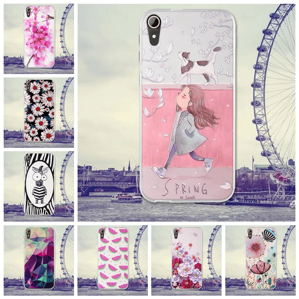 

Phone Case for HTC Desire 830 Soft Silicone Cover for HTC Desire 830 Cartoon TPU Bag Paiting Pattern Full Back Covers