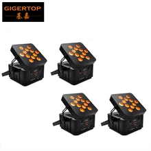 TIPTOP 4pcs/lot Freedom Par Light RGBWA 5 IN 1 12 x 15W Taiwan Tianxin Leds Wireless Rechargeable Battery Powered LED PAR Cans