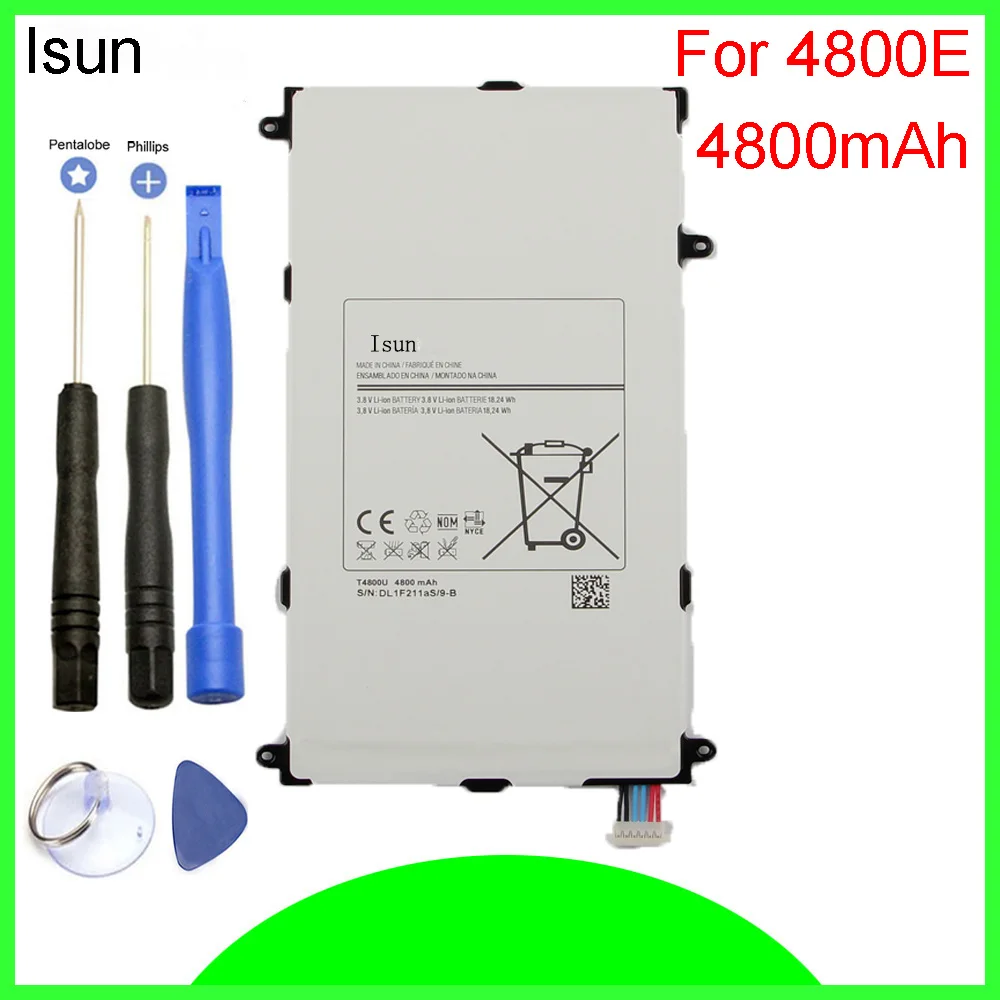 

ISUN 4800mAh 18.24Wh T4800E Battery Replacement For Samsung Galaxy Tab Pro 8.4 inch 8.4" T320 T321 T325 SM-T320 SM-321 +Tools