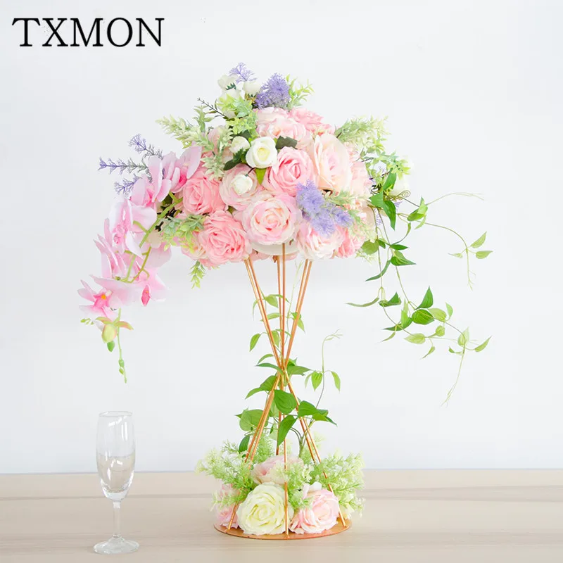 

New wedding props pre-function area simulation floral main table flower decoration shopping mall window photo silk fake flower