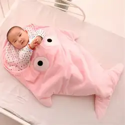 7 цветов детские в форме акулы спальный мешок Мягкий хлопок теплый плед спальный комплект для младенца мультфильм Anti-kick зима новорожденных