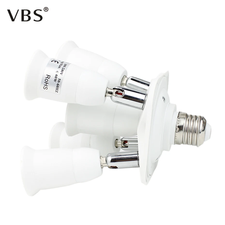 

60W 1/3/4/5 in 1 Light Socket Splitter E27 Standard Base Adapter Lamp Base Bulb Holder Light Socket Converter for LED Lamp Bulbs