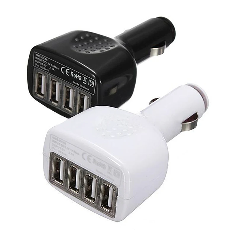 4 Ports USB Car Charger Adapter For Cell Phones DC 5V 2.1A on Alibaba Group