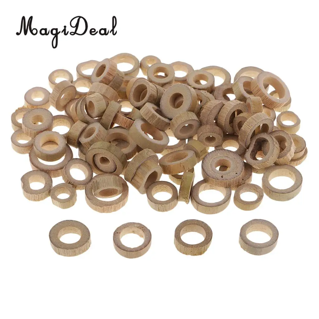 

100pcs Small Natural Wood Slices Log Rings Circles for DIY Rustic Crafts Wood Tree Rings Wedding Centerpieces Home Decorations