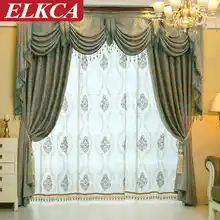 European Royal Luxury Curtains for Living Room Thick Jacquard Chenille Curtains for the Bedroom Elegant Window Curtains Drapes