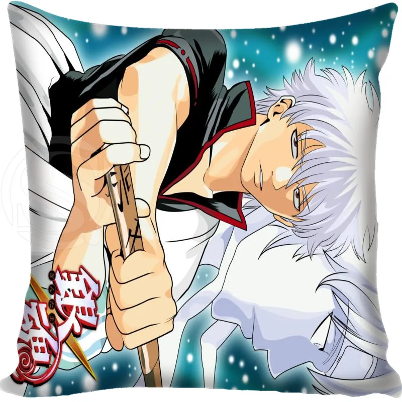 

Customized Pillow Cover Decorative Pillowcase Gintama Square Zipper Pillow Cover 20X20cm,35X35cm(one side)