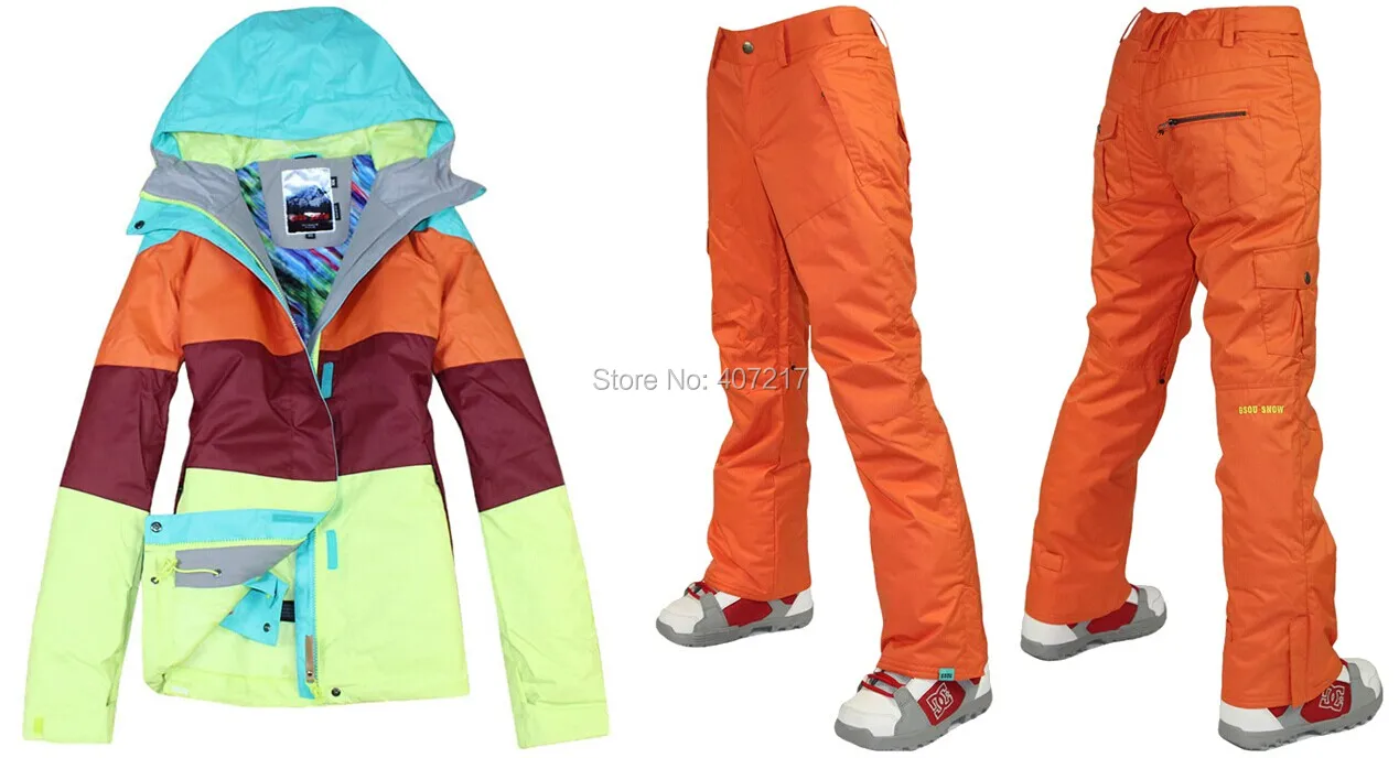 2015 womens hot ski suit ladies snowboarding suit snow suit skiwear