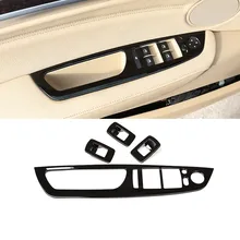 4 шт. глянцевый черный серебристый АБС-пластик для BMW X5 E70 X6 E71 2008-2013 интерьер автомобиля стеклоподъемник Butoon рамка отделка левый руль
