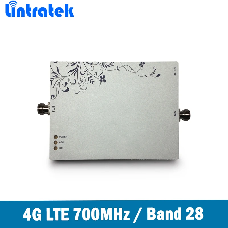Lintratek 4G LTE 700 MHz (الفرقة 28) مكرر إشارة 75dB FDD LTE 700 MHz الهاتف المحمول إشارة الداعم/مكبر للصوت مع ALC MGC @ 8