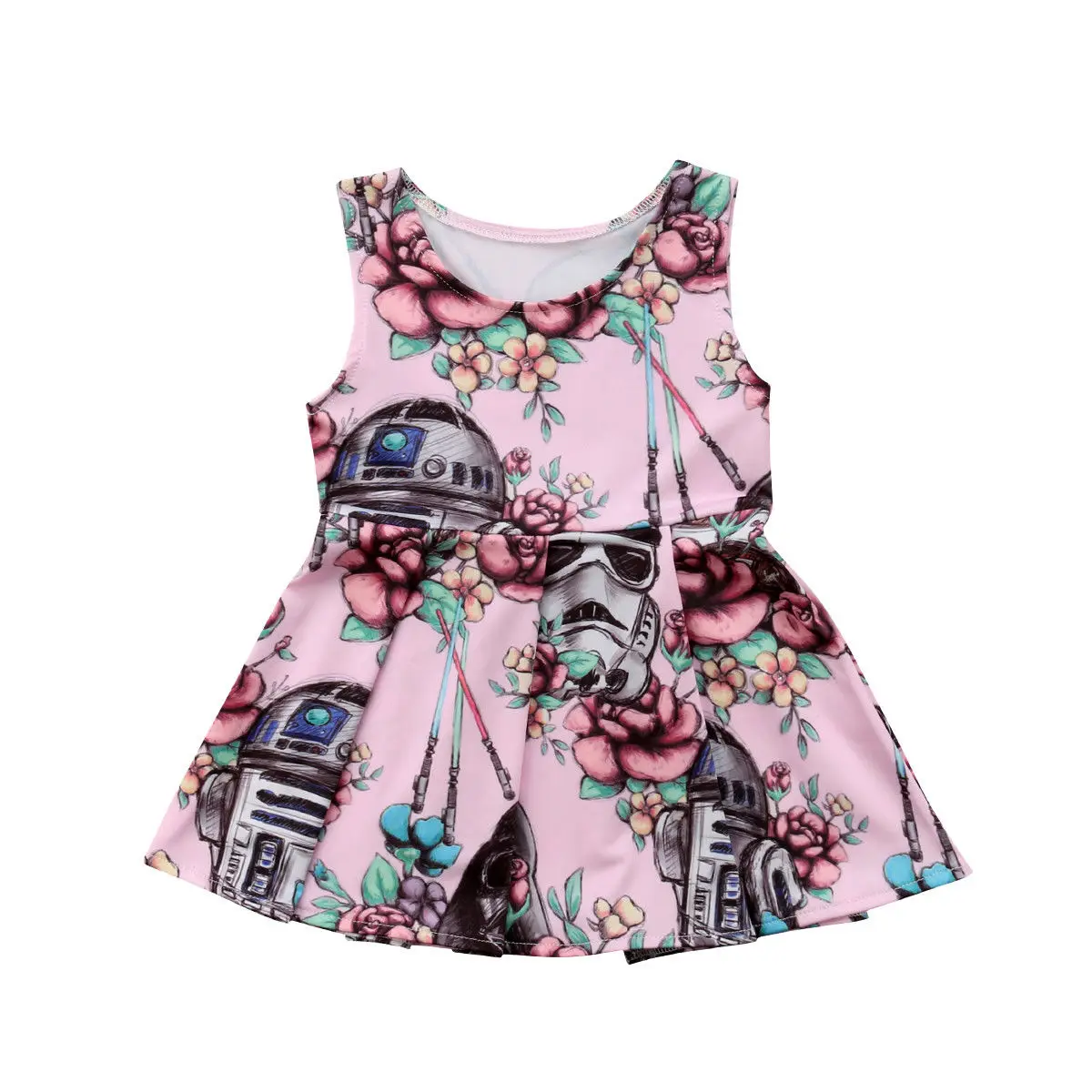 

Kids Baby Girl Lace Cartoon Star Wars Party Pageant Dress Sundress Clothes Kids Beautiful Flower Princess Summer Sleeveless