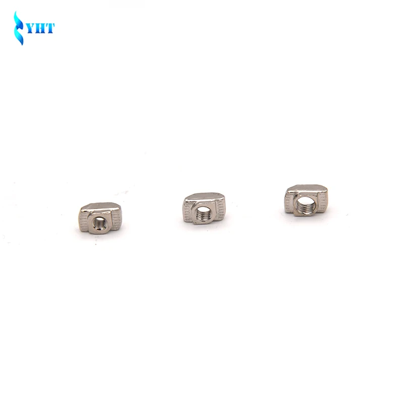 

20 series M3/M4/M5 Nickel Plated T nut Hammer Head Fasten Nut for Aluminum Extrusion Profile 2020 series Slot Groove 6mm