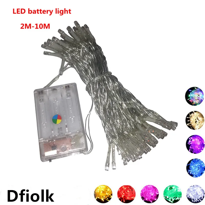 Рождественская светодиодная гирсветильник на батарейках 2 м 3 4 5 10 м|led christmas lights