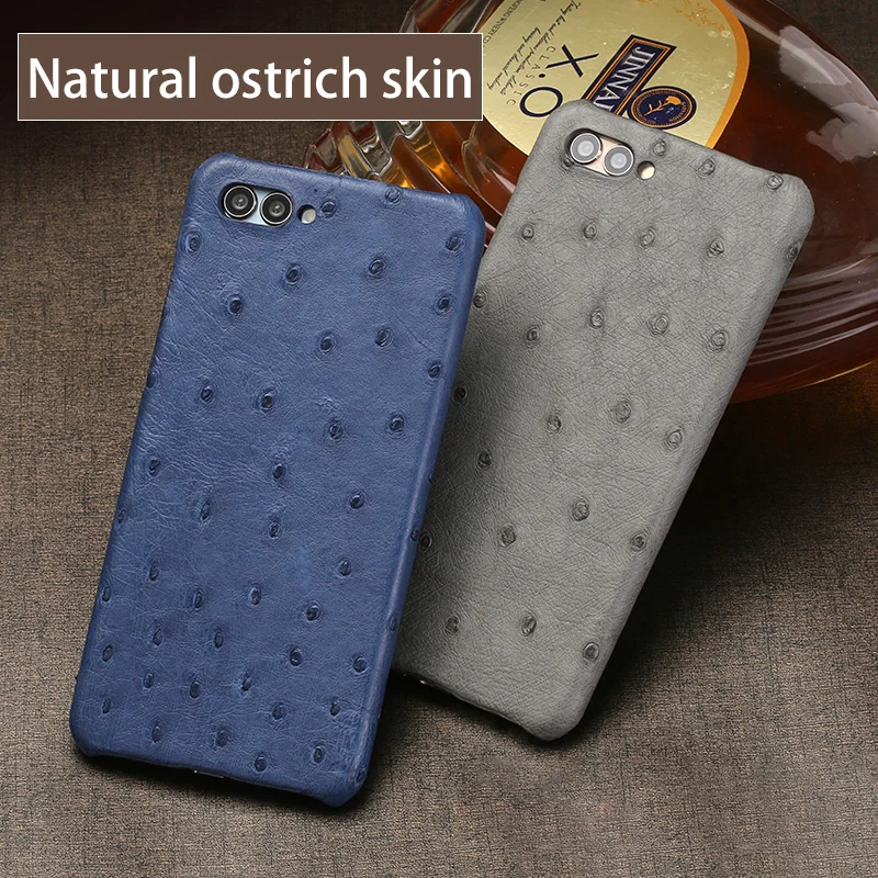 

Genuine Leather phone case For Huawei Nova 2s case Natural ostrich skin For Mate 8 9 10 Pro Honor 9 V9 V10 P8 P9 P10 Lite cover
