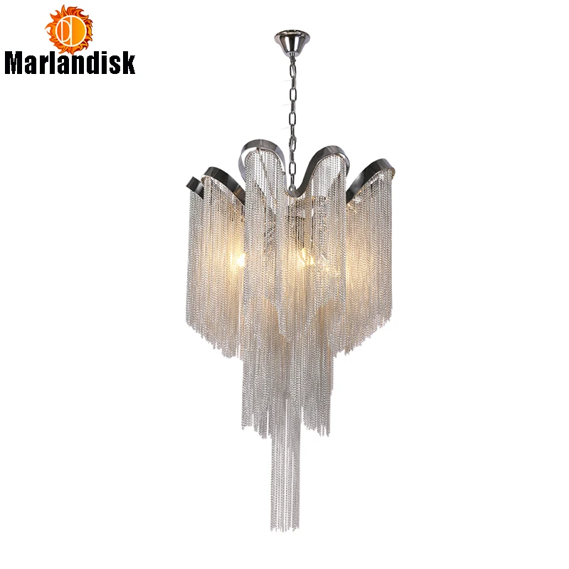 

Modern Aluminum Pendant Lamp Luxury Aluminum Chains G9 Base Indoor Hanging Lights For Bar Dining Room Living Room Bedroom(DQ-50)
