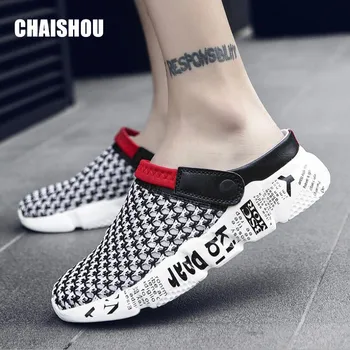 

Men Sandals Summer Large mesh Flip Flops Slippers Outdoor Beach Casual Water Shoes Cheap Male Sandals Sandalia Masculina CS-583