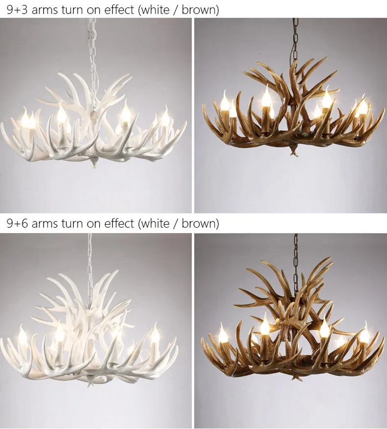 Antler Resin Pendant Chandelier (7)