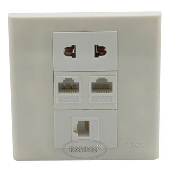 

2 X RJ45, 1 X RJ11, 1 X AC power Wall plate and support customer design