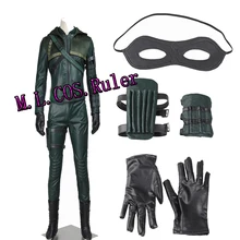 Esclusivo COS Freccia Verde Stagione 3 Oliver Queen Cosplay Costume di Halloween Del Partito Performing Abbigliamento Intero Set