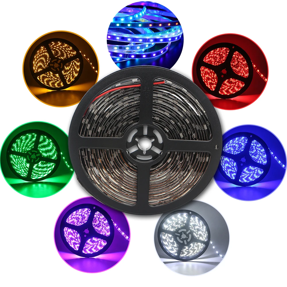 comprar Alta Qualidade 5 M 300 LED 5050 LED luz de Tira 12 V LEVOU Fita RGB branco branco quente azul verde vermelho amarelo Frete Grátis