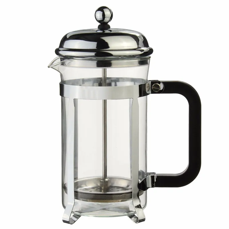 French Presses 600ml Stainless Steel + Borosilicate Coffee Pot Coffee