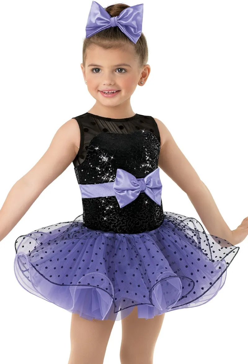 Blue And Purple Children's Dance Practice Uniforms Girls Body Clothes