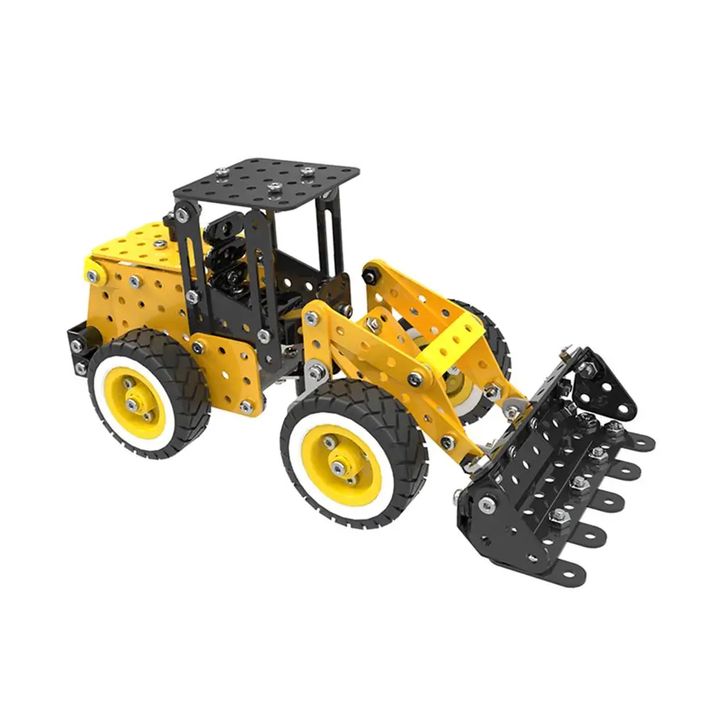 price reduction Alloy car toy for children as gift 332PCS DIY Car Loader Alloy Assembled Building Blocks