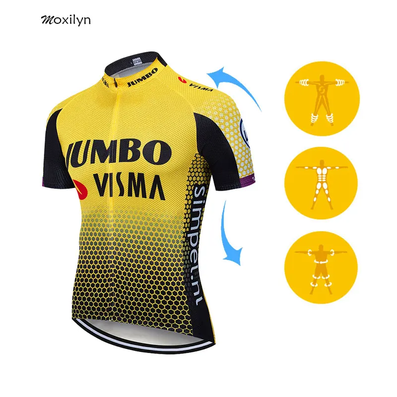 Moxilyn Pro Team JUMBO VISMA Велоспорт Джерси 9D набор велошорт Ropa Maillot велосипедная одежда для