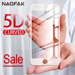 NAGFAK укрепление Анти-взрыв закаленное стекло для iPhone 8 7 6 S 6 S 5D изогнутый экран протектор для iPhone 6 6S 7 8 плюс стеклянная пленка