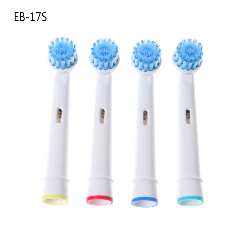 

4Pcs EB-17S Electric Toothbrush Head Soft Bristle Replacement for Oral B Brushes