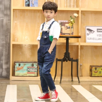 2019 Boy Overall Kids Denim Jumpsuit Children Overalls Jeans Spring Girls Autumn Boys Jeans Pants Cowboy Pockets Outwears 2-15T 5