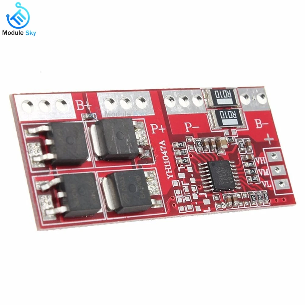 

bms 4S 15A 18650 Lithium Battery Protecting board Charger Protection Balancer Module 14.4V 14.8V 16.8V 50*22*4mm