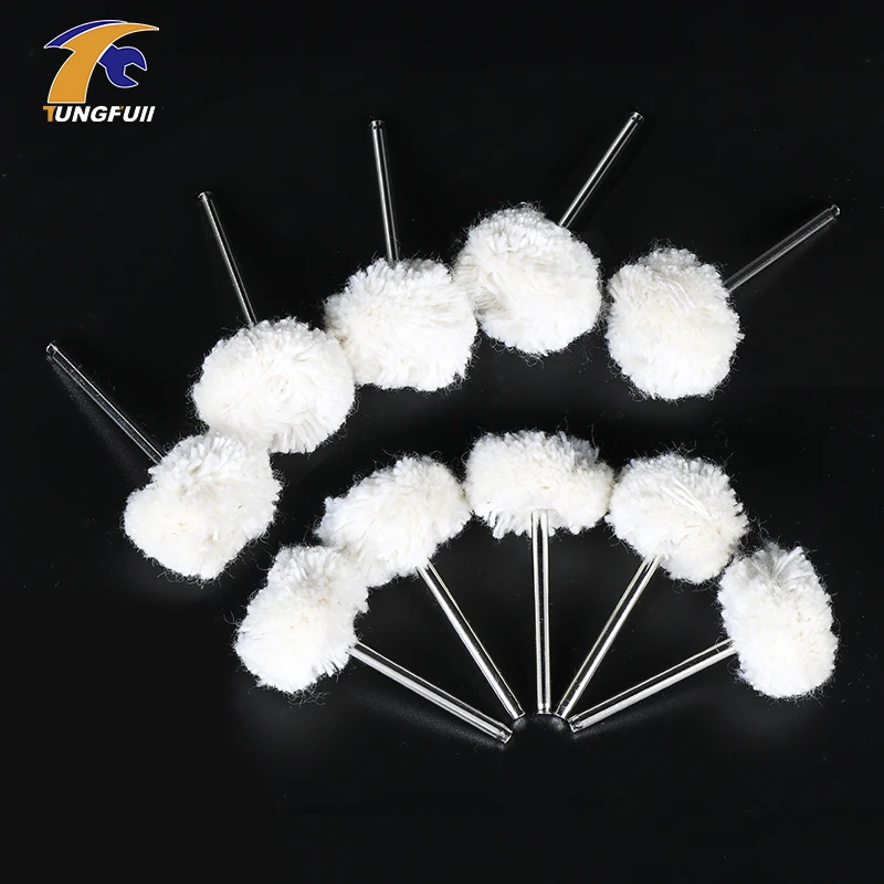 

In Stock 10pcs*25mm Polishing Buffing cotton Round Yellow Wheel Fits for Dremel Rotary Tools dremel tools dremel accessories