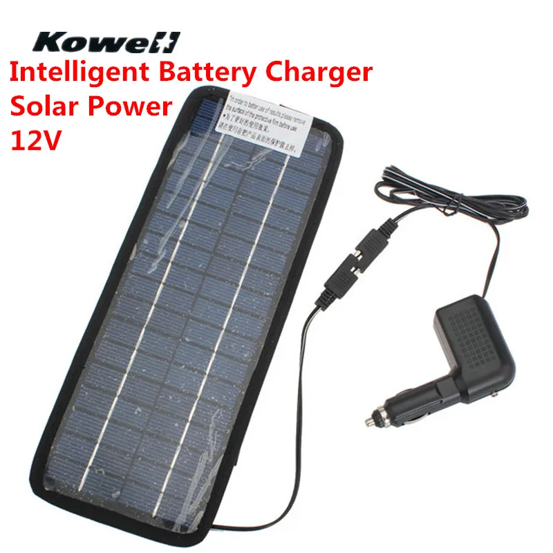 KOWELL 12V Intelligent Solar Power Panel Auto Car Battery Charger Fast Battery Charger Souer Charger for Car Battery Sun Energy