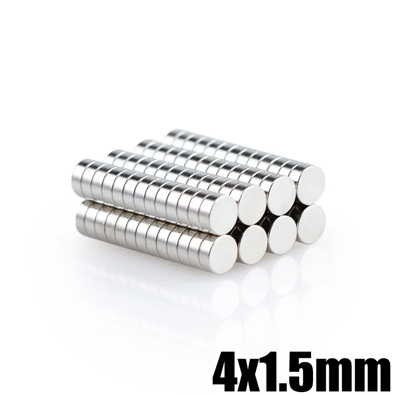 

100Pcs 4x1.5mm Neodymium Magnet N35 Small Round Mini Super Strong Super Powerful Magnetic Magnets Disc For Craft