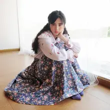 LYNETTE’S CHINOISERIE Autumn Summer New Original Design Women Cotton Vintage Rustic Floral Print Pleated Skirt Detachable Lining