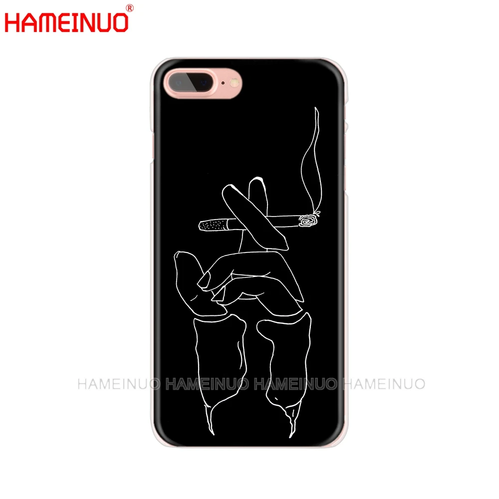 Чехол для мобильного телефона HAMEINUO Art White Line Kiss Love Heart Flower Rose Girl для iphone X 8 7 6 4 4S 5 5S SE 5c 6s plus