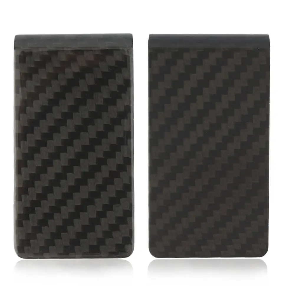 

5pcs Carbon Fiber Money Clip Matte Black Credit Card Holder Money Wallet