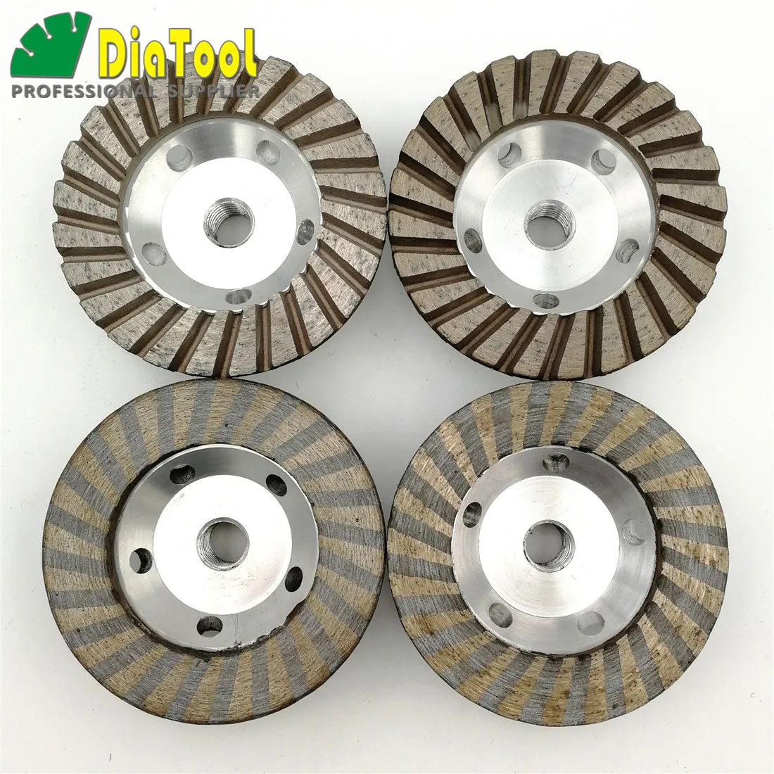 

DIATOOL Diameter 100mm Aluminum Based Grinding Cup Wheel 5/8-11 Thread Diamond Grinding disc for Granite marble concrete brock