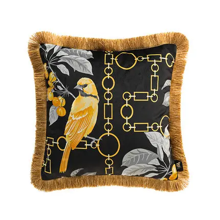 Роскошная Подушка, евро подушка с кисточкой, чехол, цветочный геометрический бархат, этнический яркий стул, постельные принадлежности Coussin Home - Цвет: 18