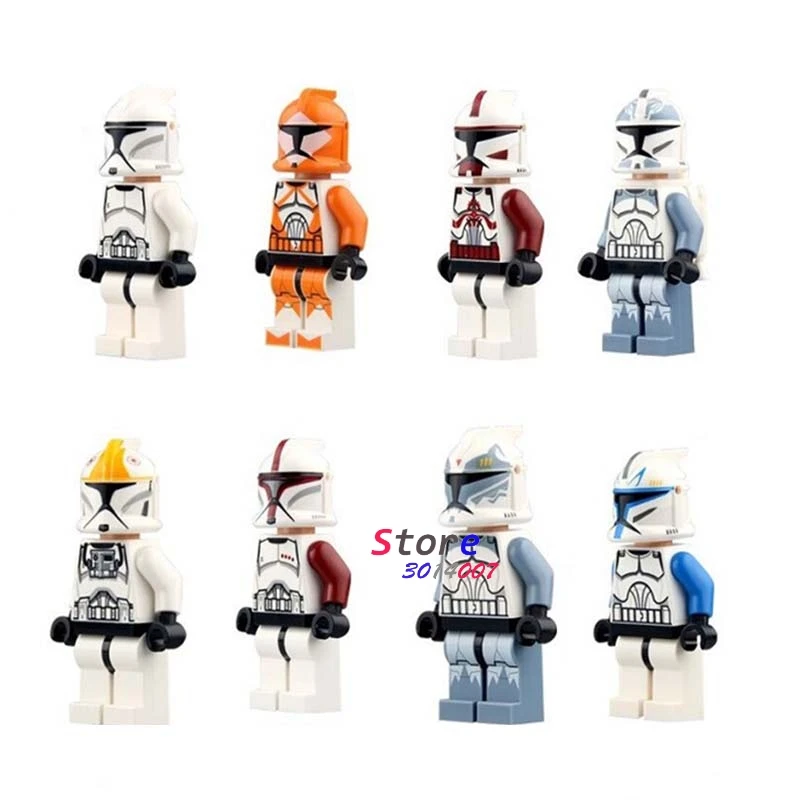 

Single Star Wars The Force Awakens Clone Trooper Commander Fox Rex building blocks models bricks toys for children kids