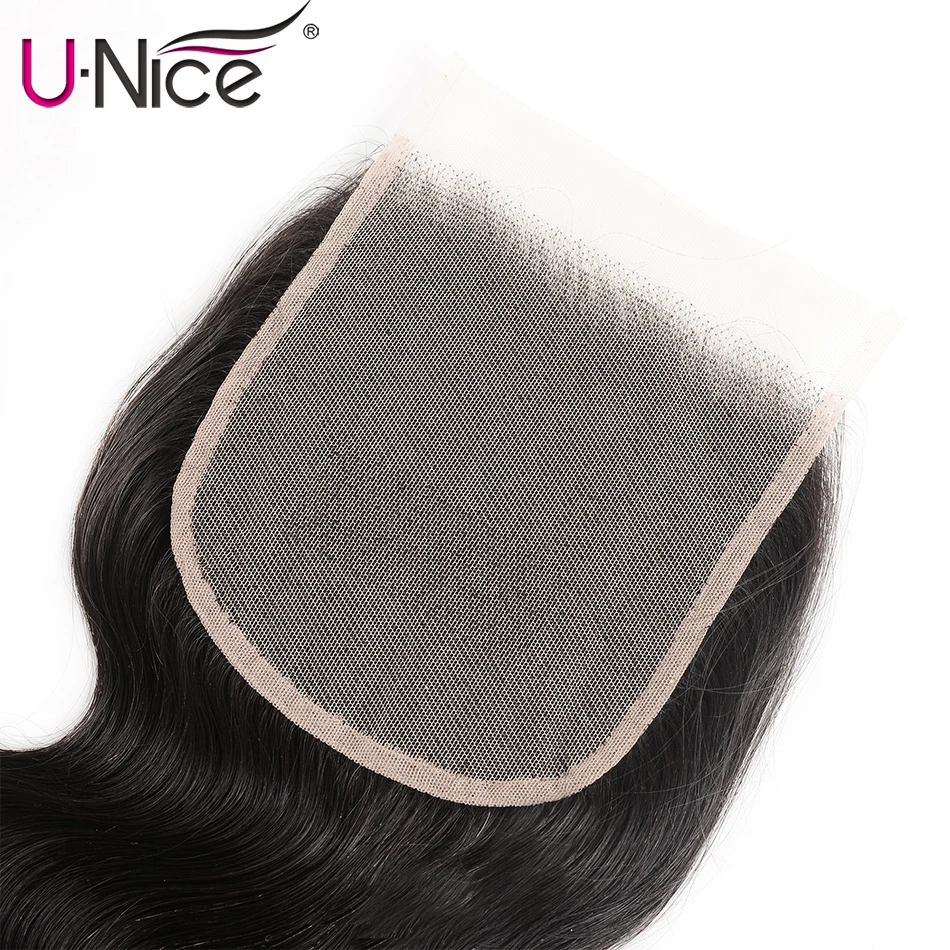 Волосы UNICE Швейцарский прозрачного кружева закрытие бразильские объемная волна 5x5 волос Кружева Закрытие волос натуральный черный Реми человеческие волосы 10-18 дюймов